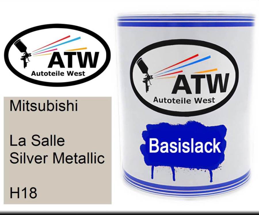 Mitsubishi, La Salle Silver Metallic, H18: 1L Lackdose, von ATW Autoteile West.